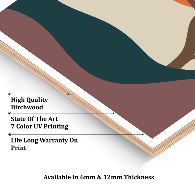 Morning Boho Beige Wood Print Wall Art