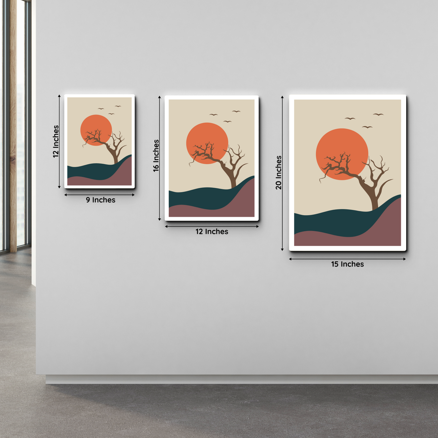 Morning Boho Beige Wood Print Wall Art