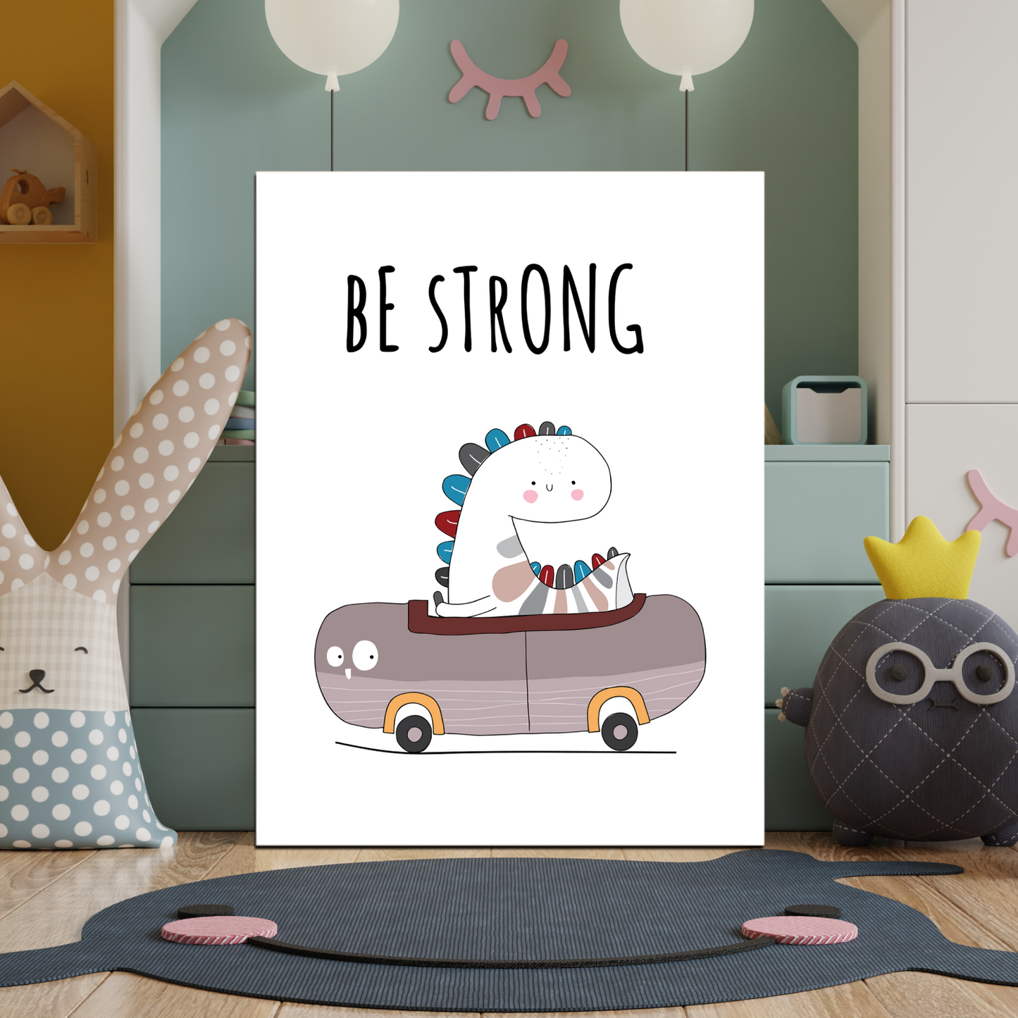Be Strong Wood Print Wall Art