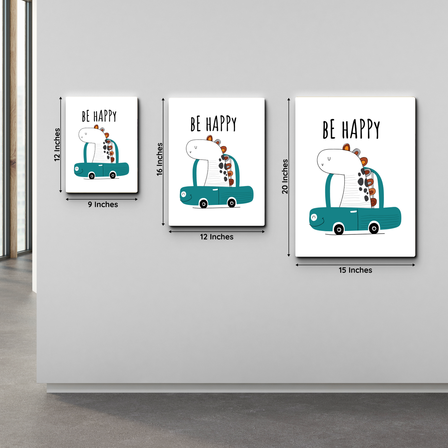 Be Happy Wood Print Wall Art