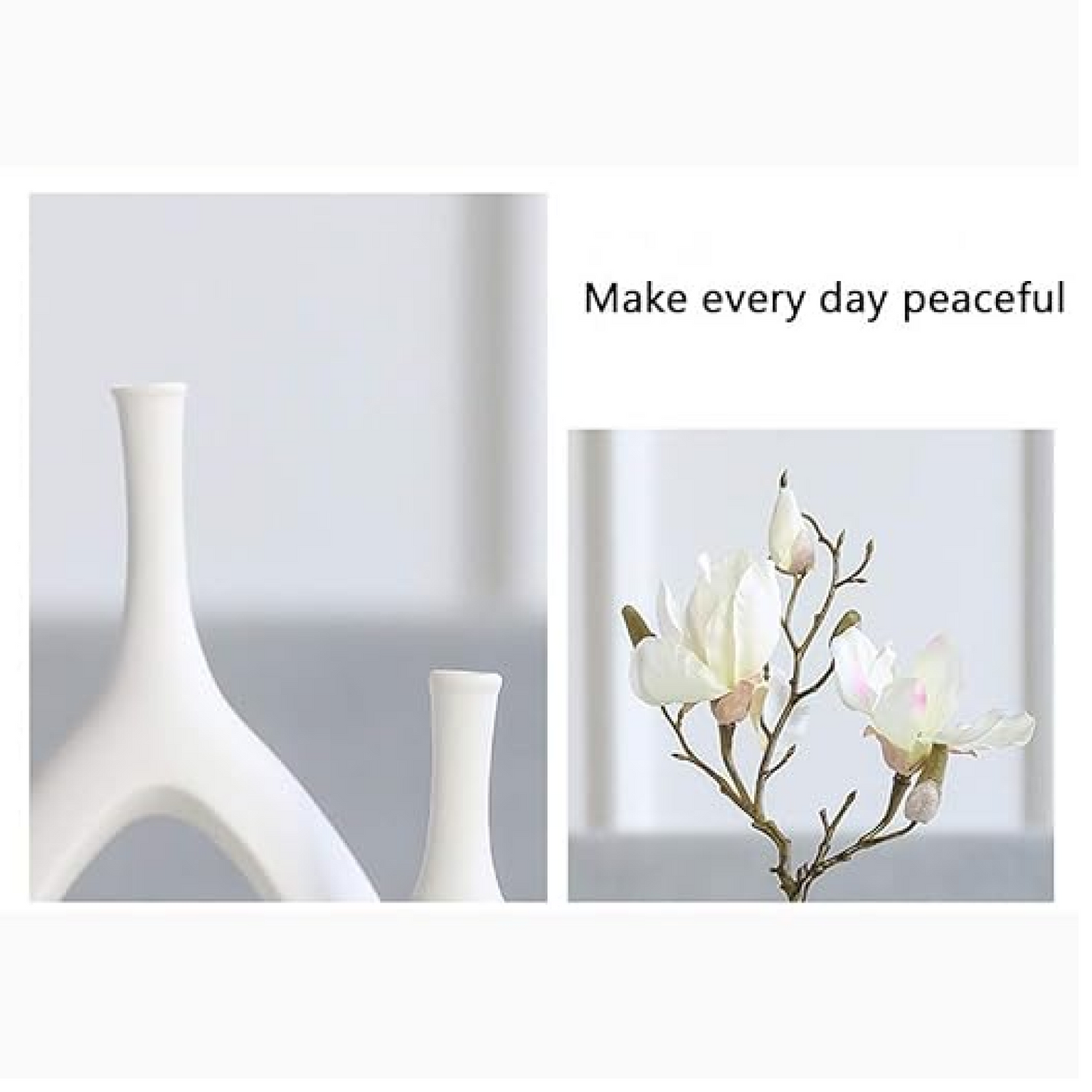 Hollow Ceramic Decorative Vase Set of 2