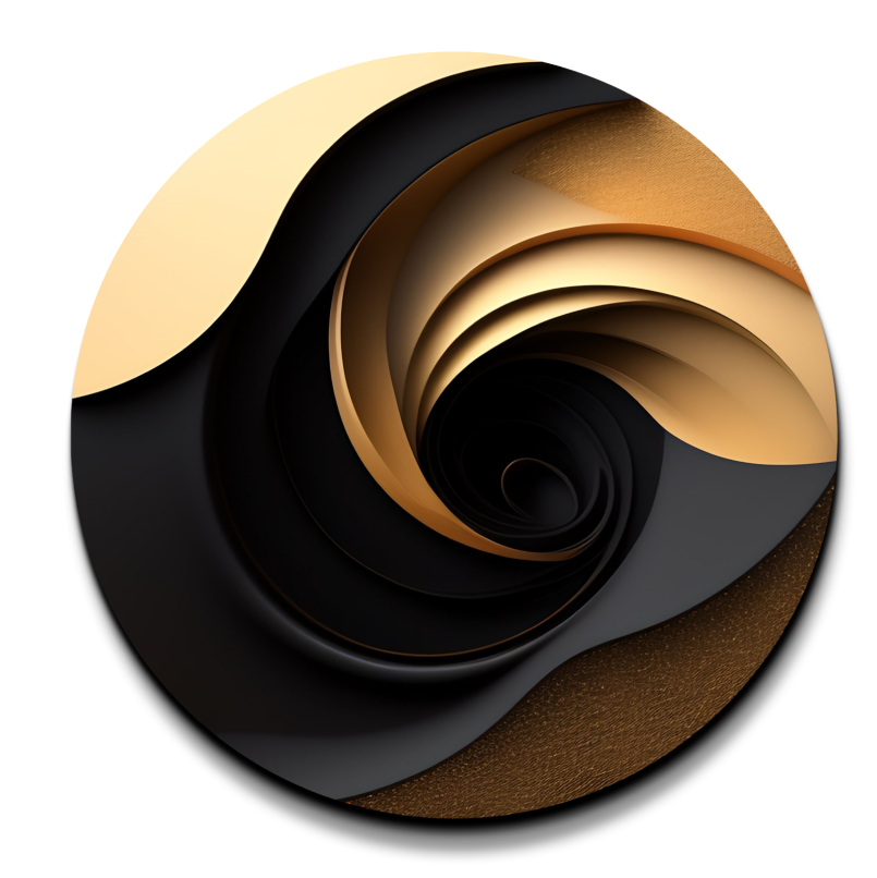 Abstract Swirl Wood Print Wall Art