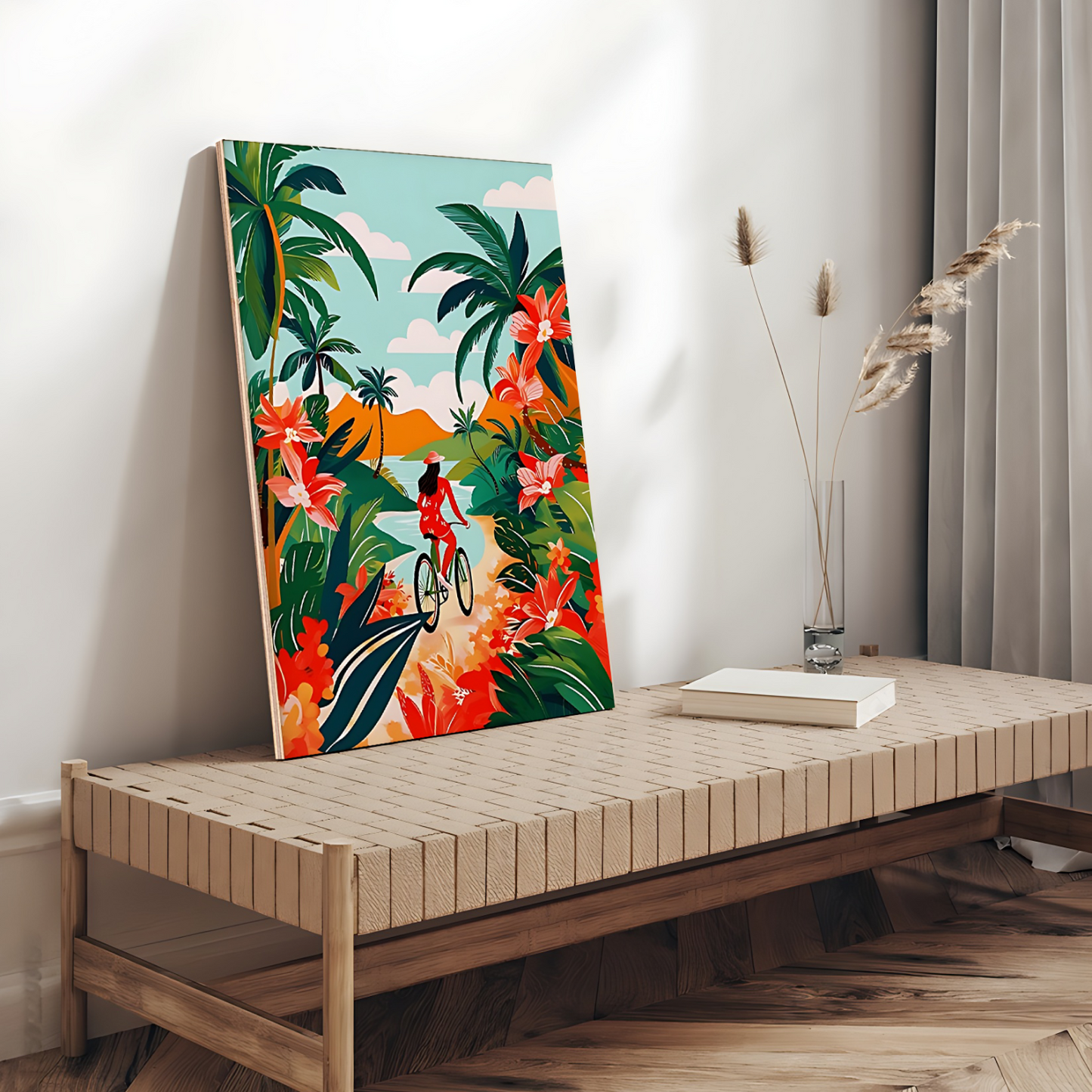 Hawaii Travel Tropical Wood Print Wall Art