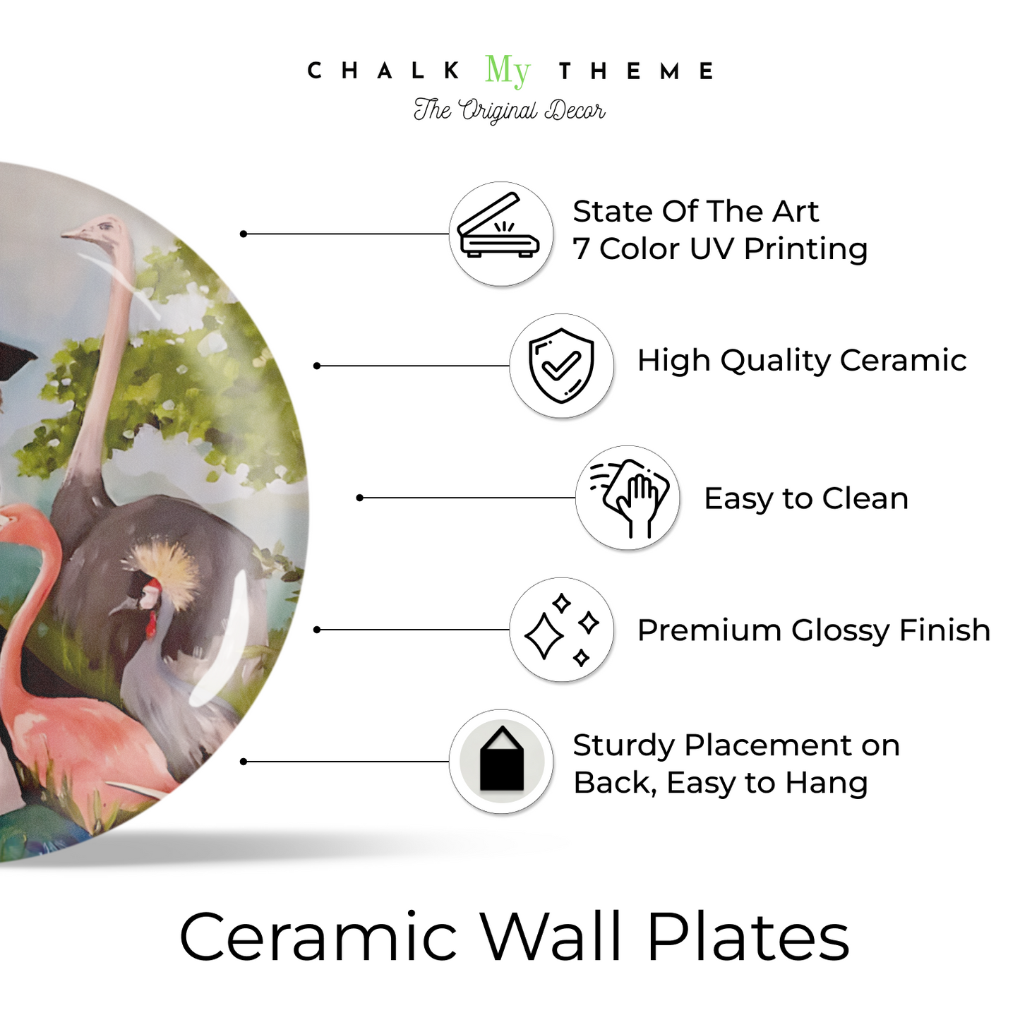 girl with binoculars plate art on wall decor