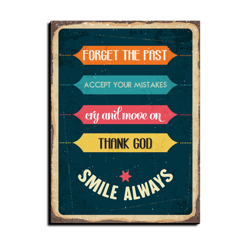 5 Daily Motivation Quote Vintage Wood Print Wall Art