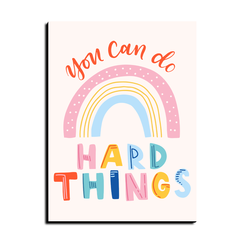 You Can Do Hard Things Wood Print Wall Art