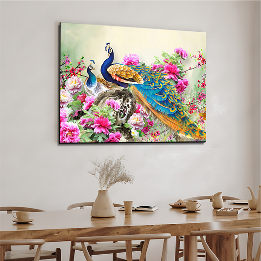 Peacock Good Luck Wall Art Luxury Painting