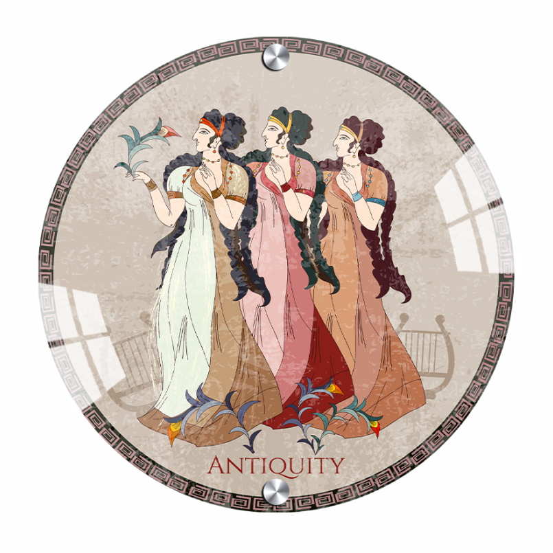 Antiquity Women Wood Print Wall Art