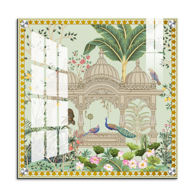 Royal Garden Luxury Wood Print Wall Art