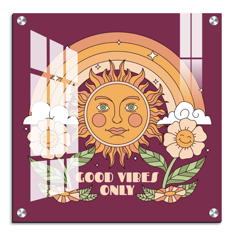 Good Vibes Only Wood Print Wall Art