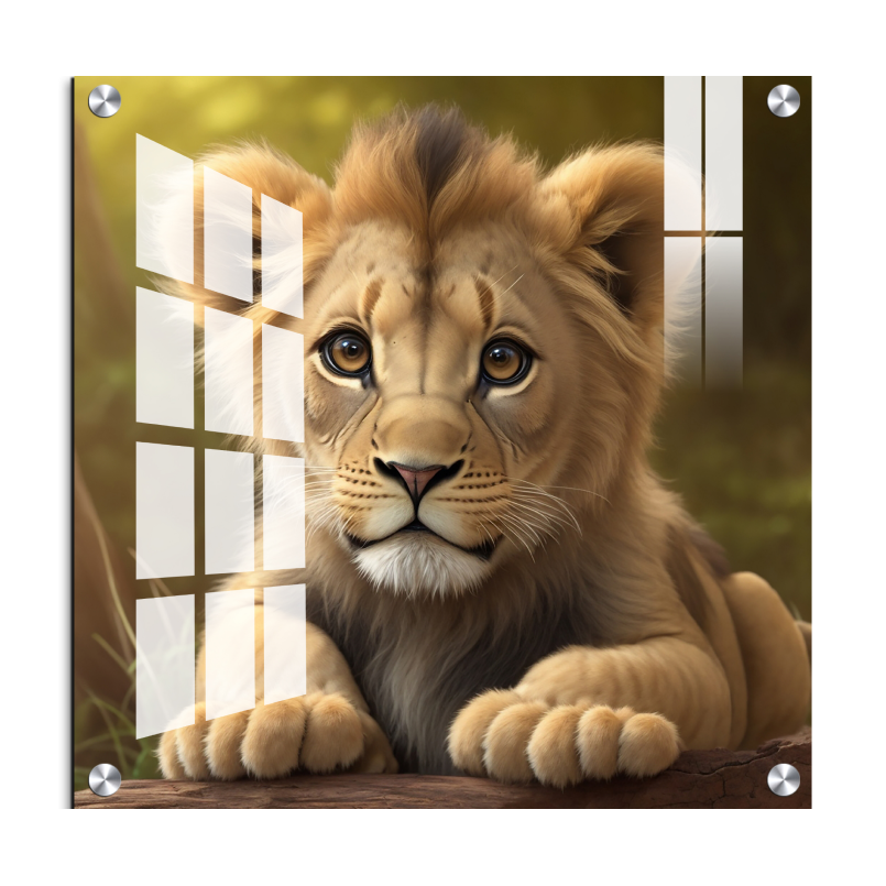 Little Cub Wood Print Wall Art