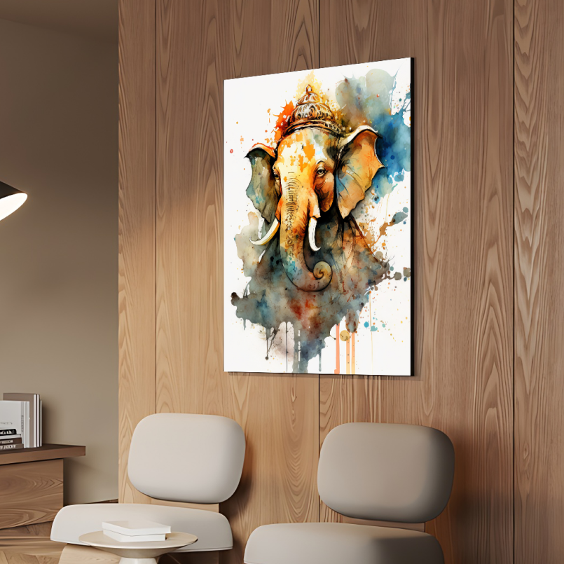 Ganesh Idol Wood Print Wall Art