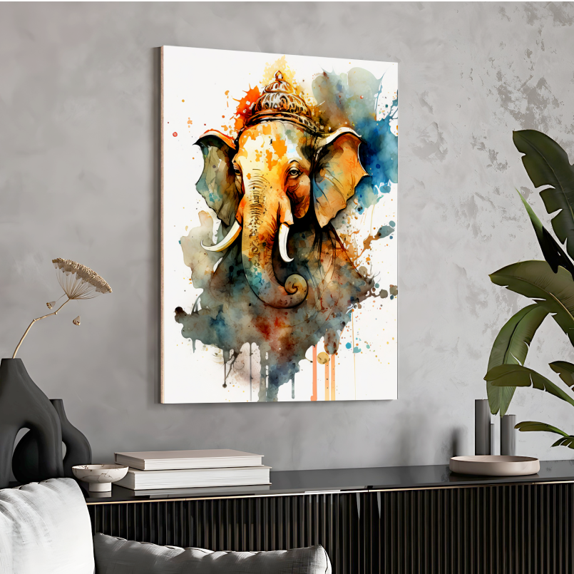 Ganesh Idol Wood Print Wall Art