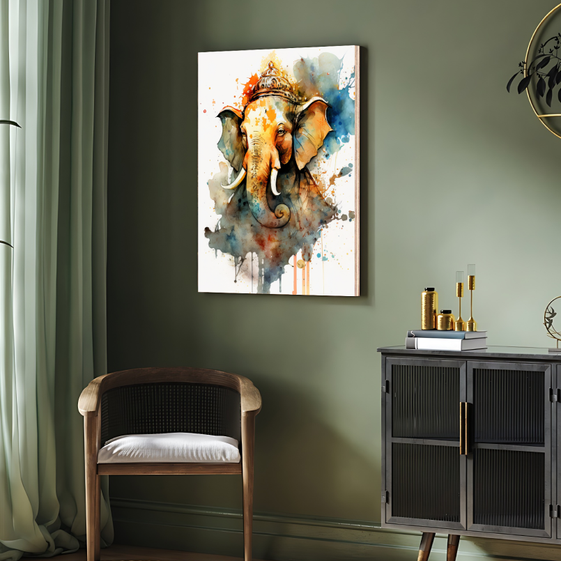 Ganesh Idol Wood Print Wall Art