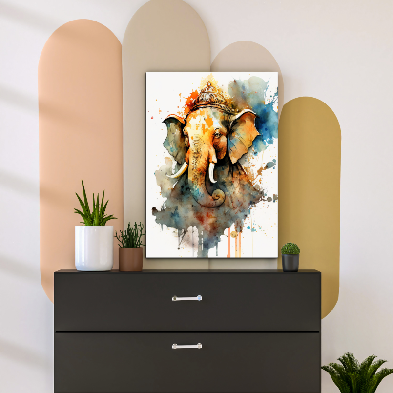 Ganesh Idol Wood Print Wall Art