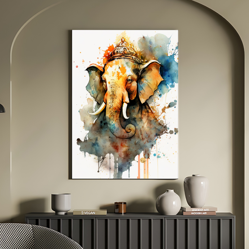 Ganesh Idol Wood Print Wall Art