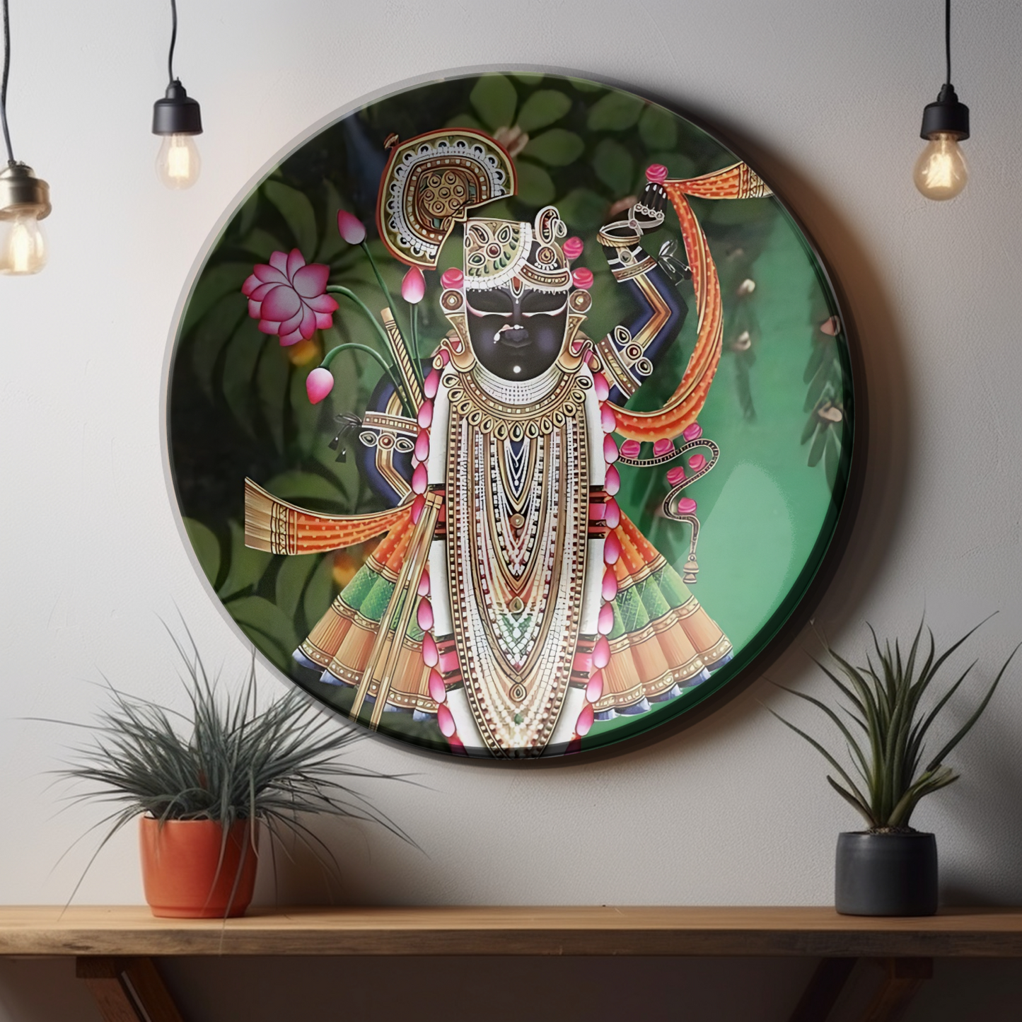 shrinathji pictures ceramic decorative wall plates