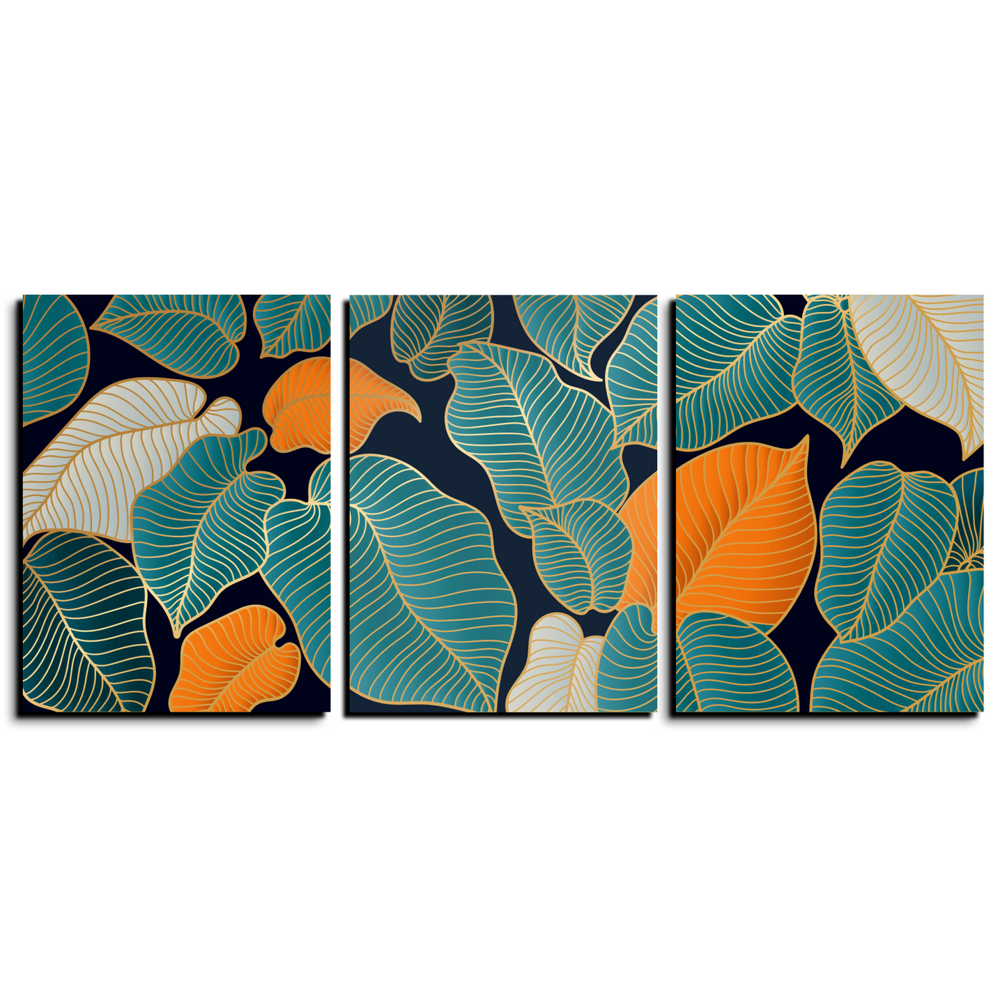Colorful Abstract Wood Print Wall Art Set of 3