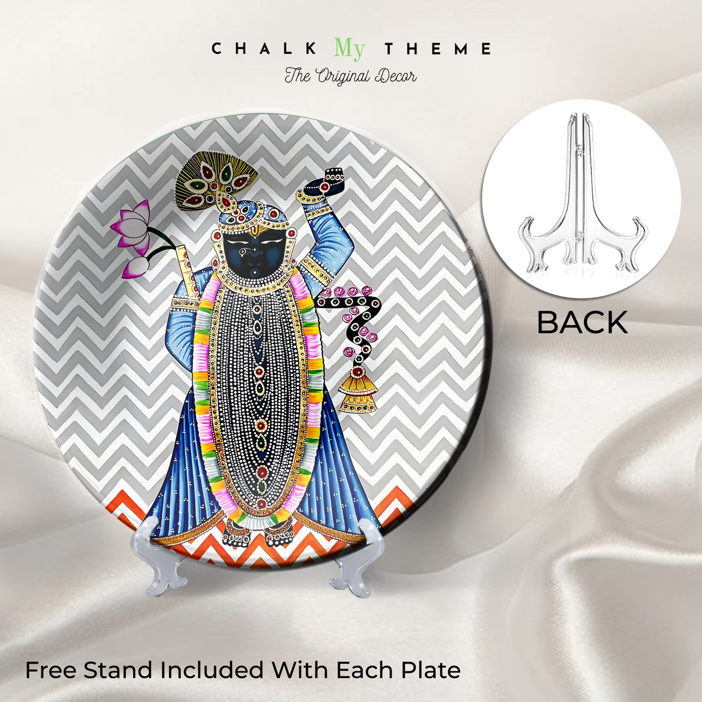 Shrinath Ji Pichwai Wall Plate Home Décor