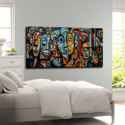 Infinite Faces Abstract Portrait Luxury Wall Tiles Set