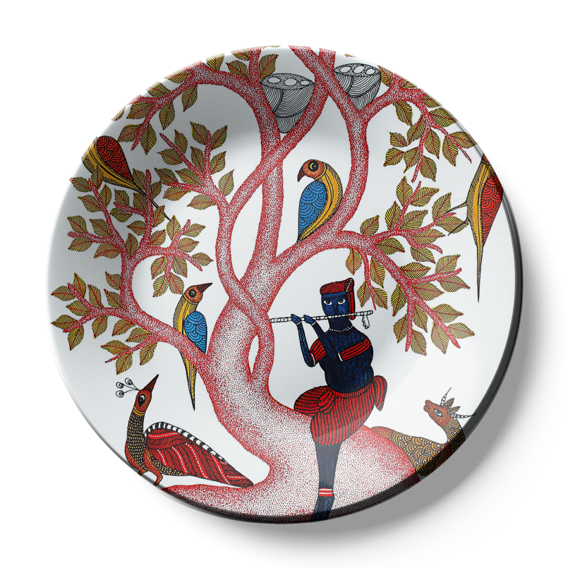 decorative Peacock ceramic wall plate for home decor