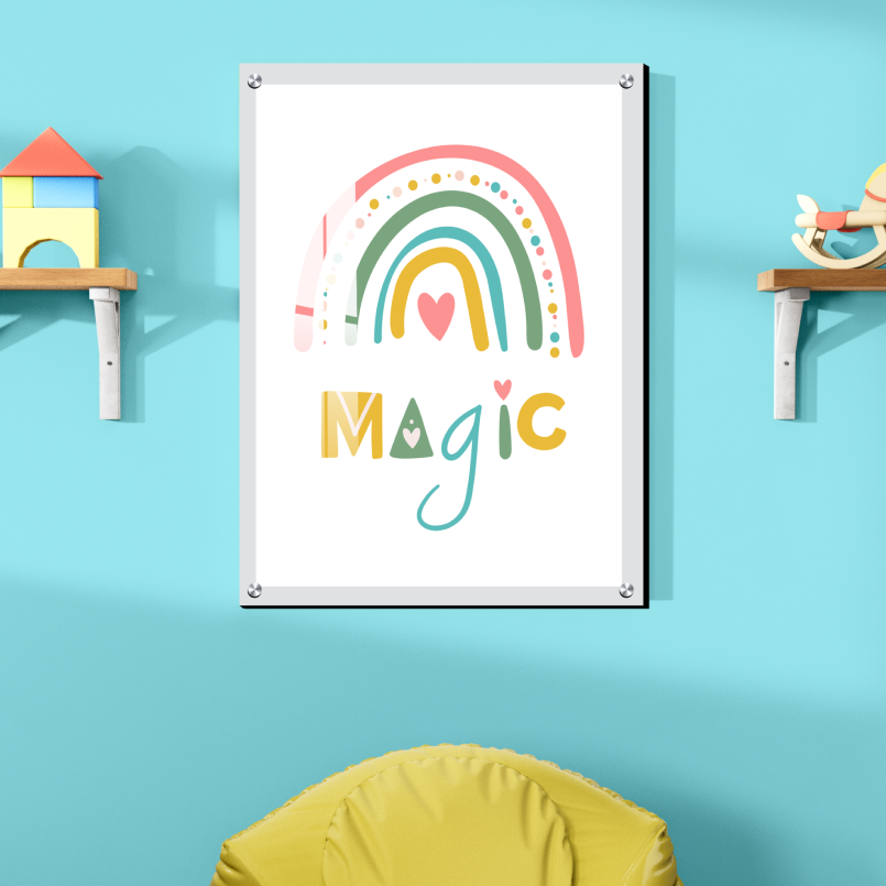 Rainbow Magic Wood Print Wall Art