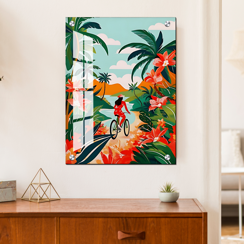 Hawaii Travel Tropical Wood Print Wall Art