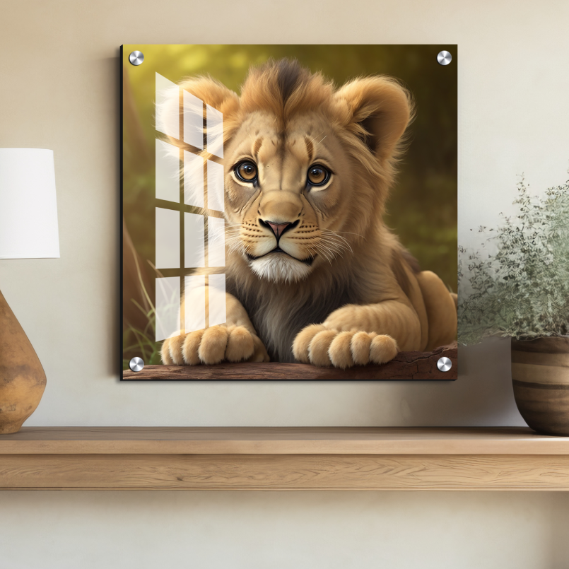 Little Cub Wood Print Wall Art