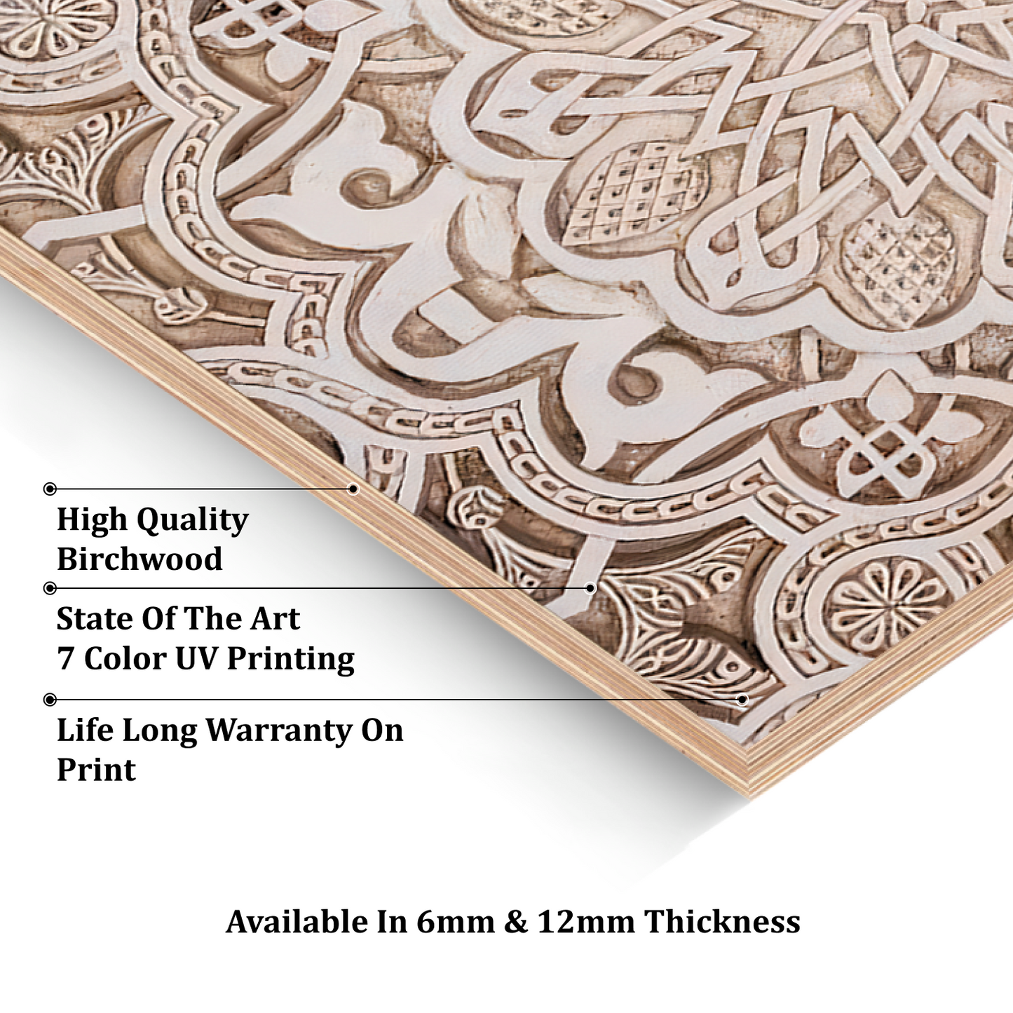 Morocco Wood Print Wall Art Set of 3