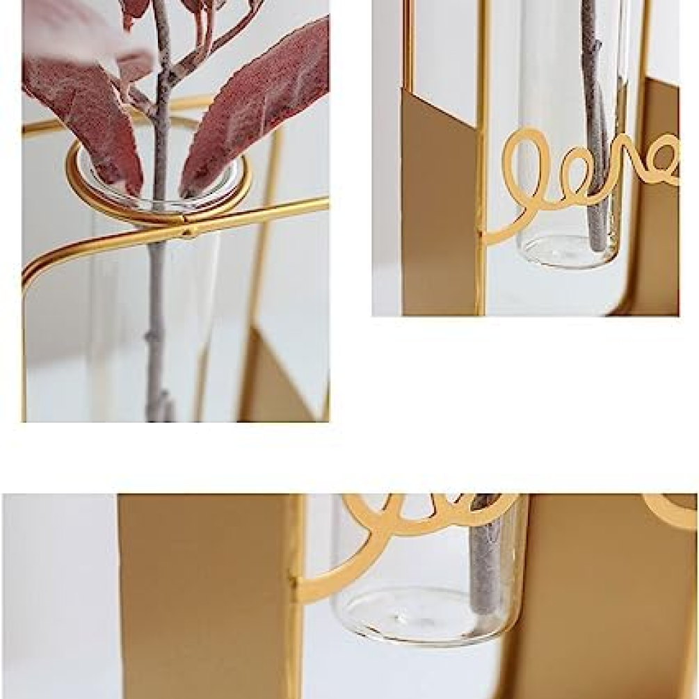 Glass Vase With Metal Stand