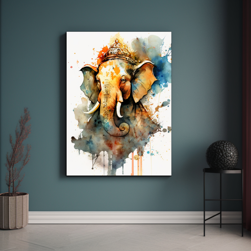 Ganesh Idol Wood Print Wall Art