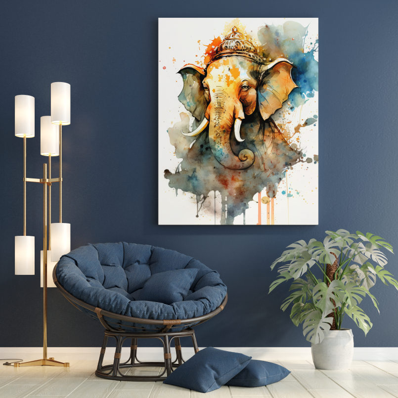 Ganesh Idol Wood Print Wall Art