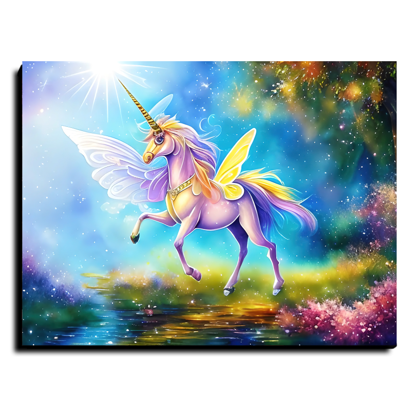 Unicorn Wood Print Wall Art