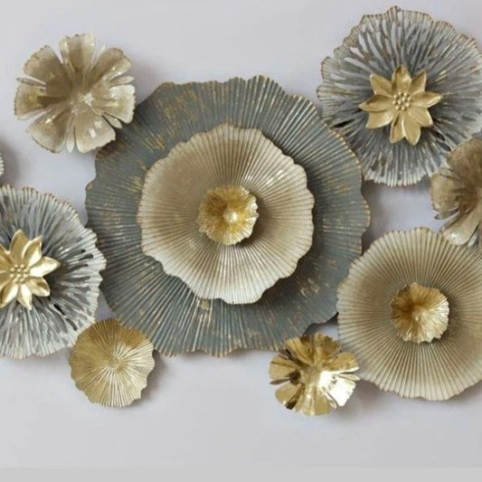 Floral Shells Abstract Metal Wall Art