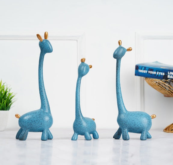 Giraffe Family Set Of Three Sculpture