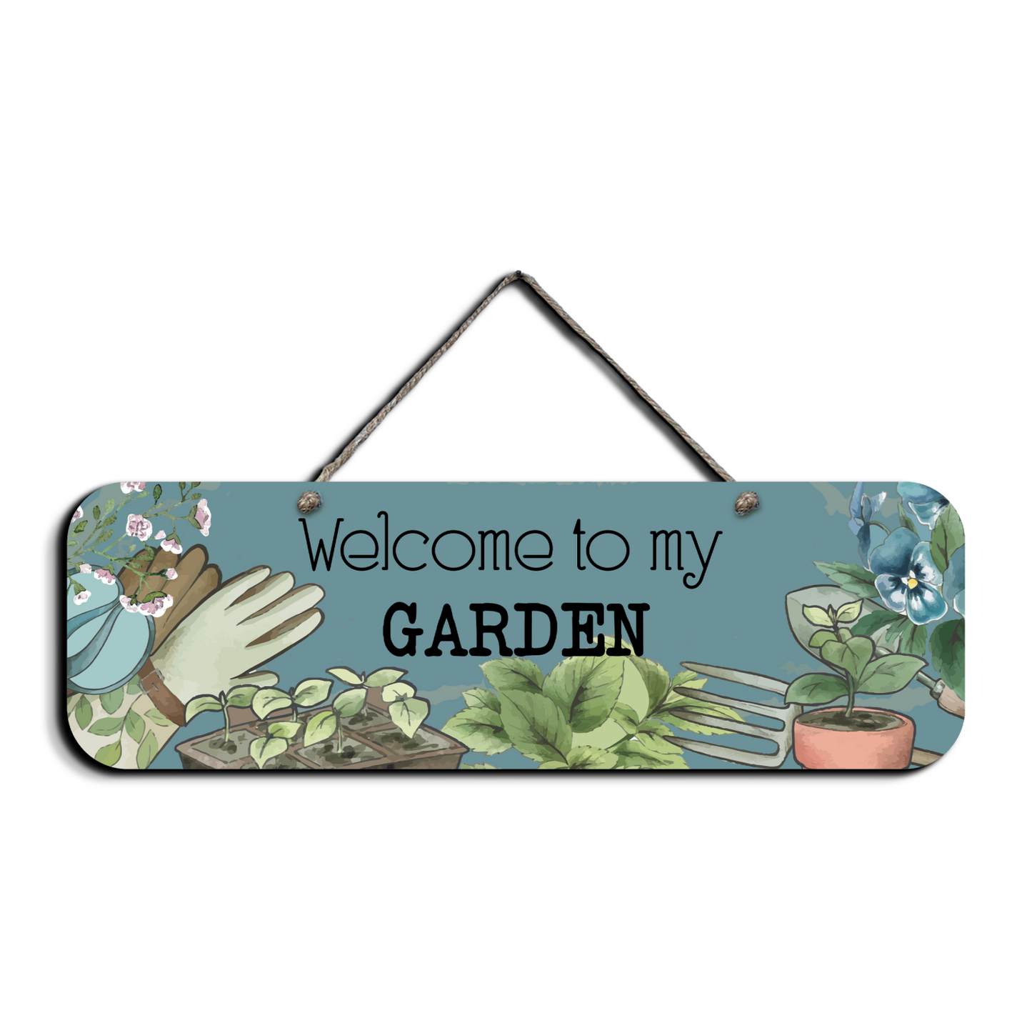Welcome To My Garden Wooden Wall Art Wood Print