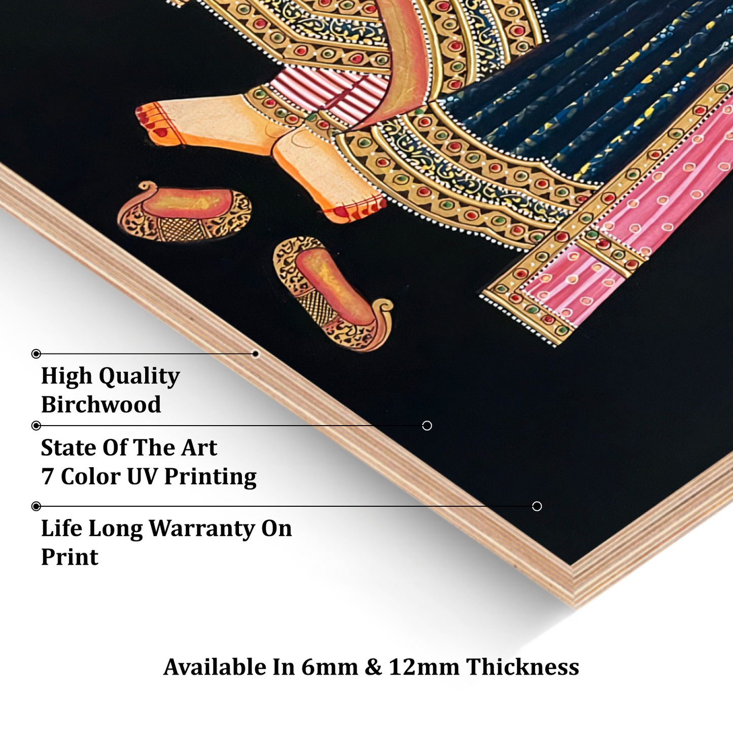 Queen and King Royal Wood Print Wall Art Set of 2