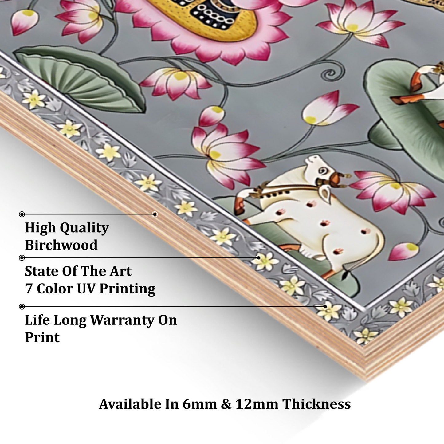 Lady With Parrot Beautiful Wood Print Wall Art