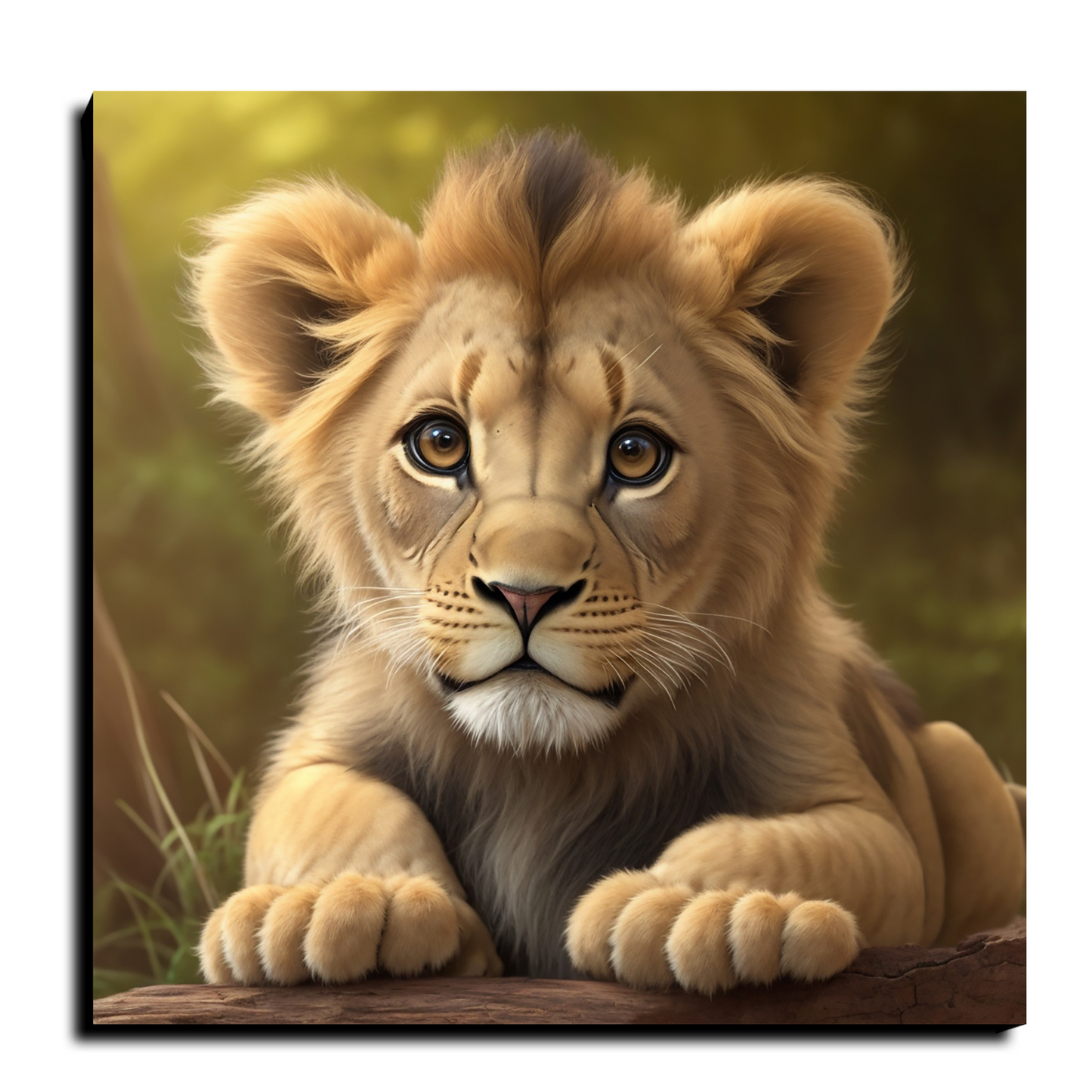 Little Cub Wood Print Wall Art
