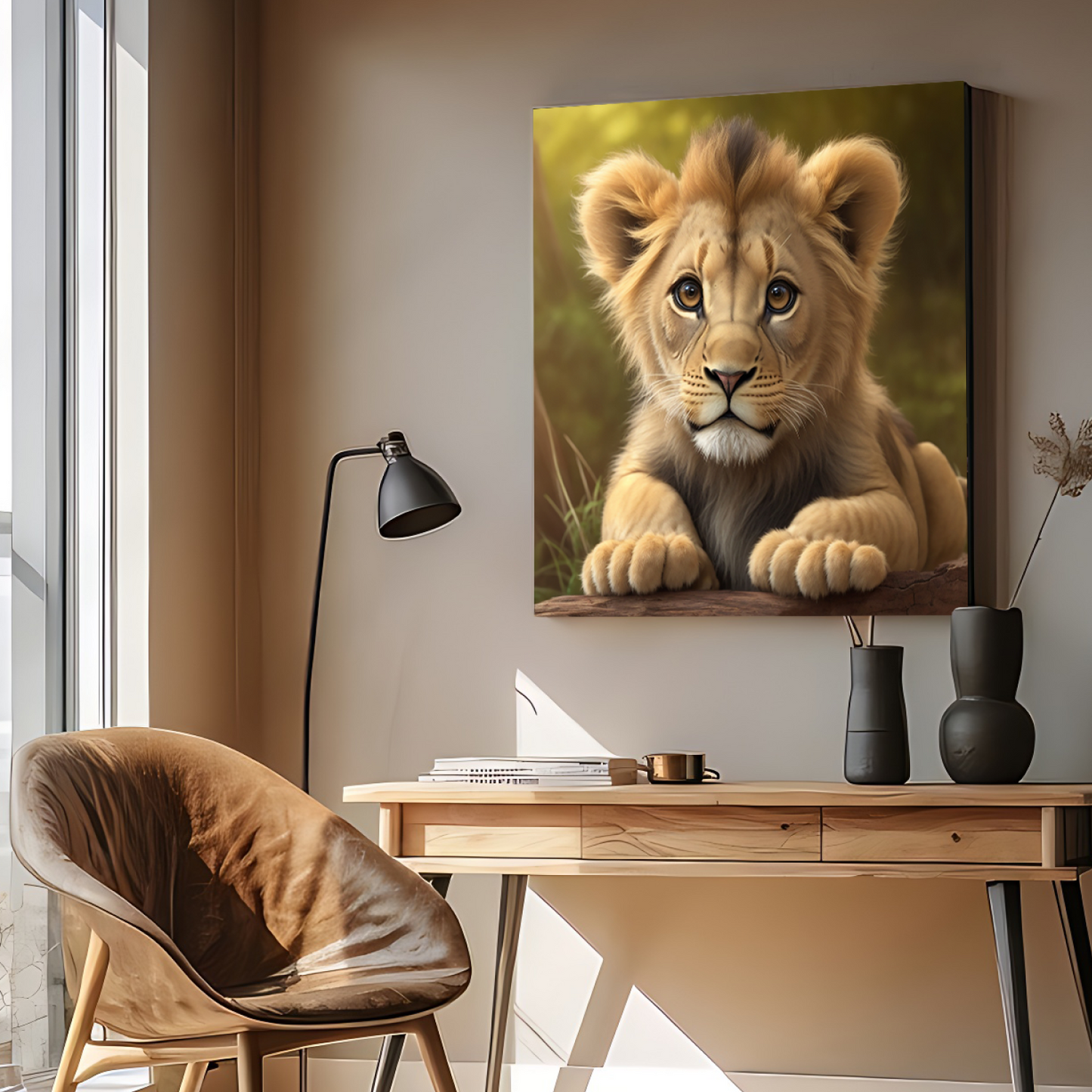 Little Cub Wood Print Wall Art