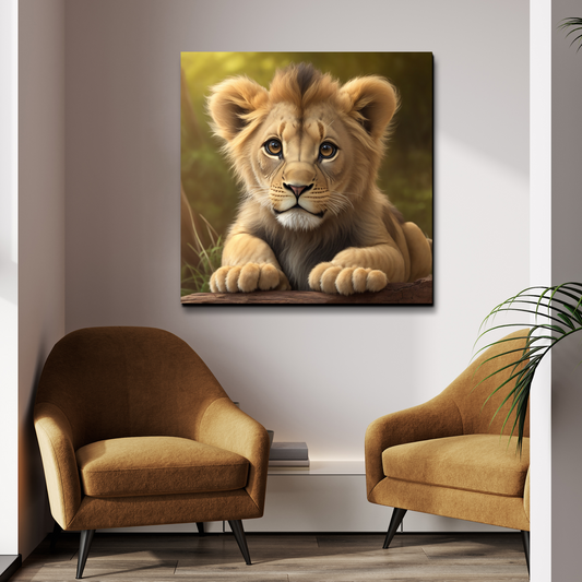 Little Cub Wood Print Wall Art
