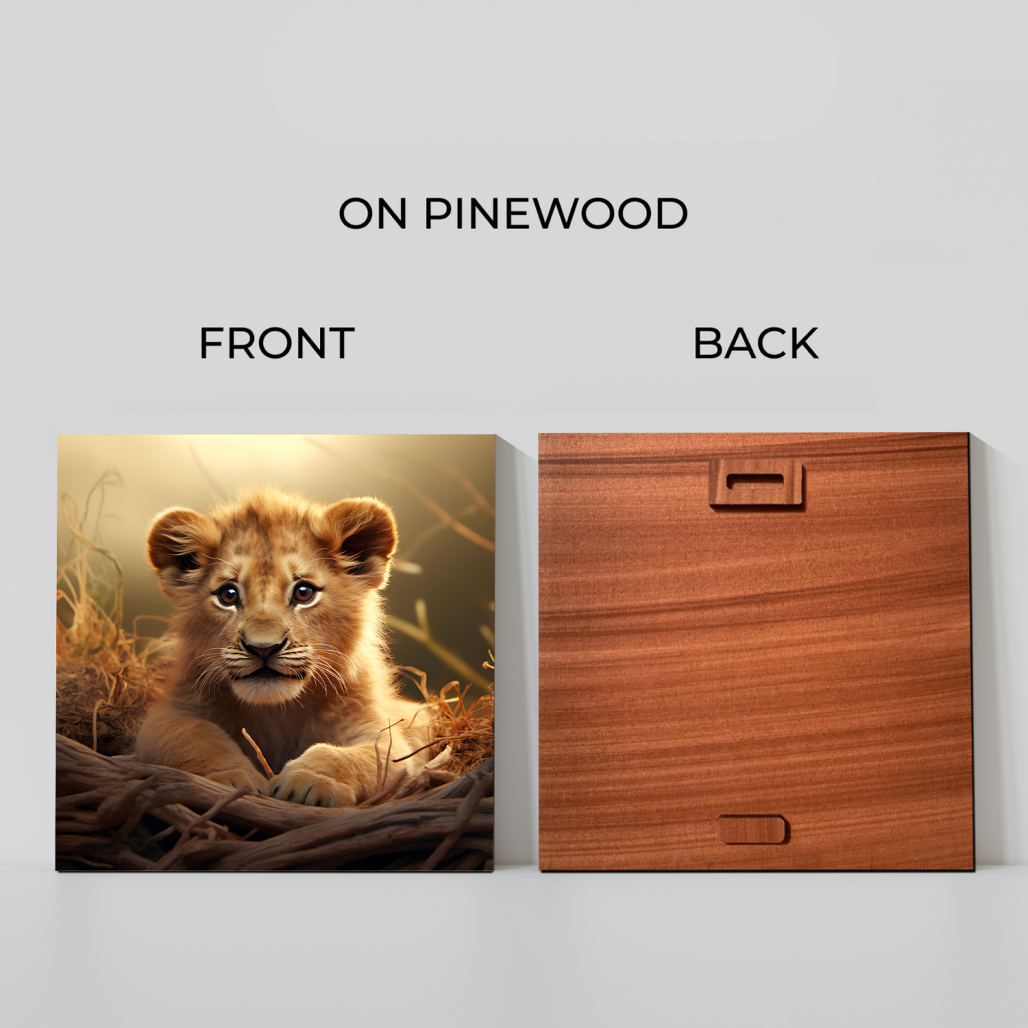Cute Cub Wood Print Wall Art