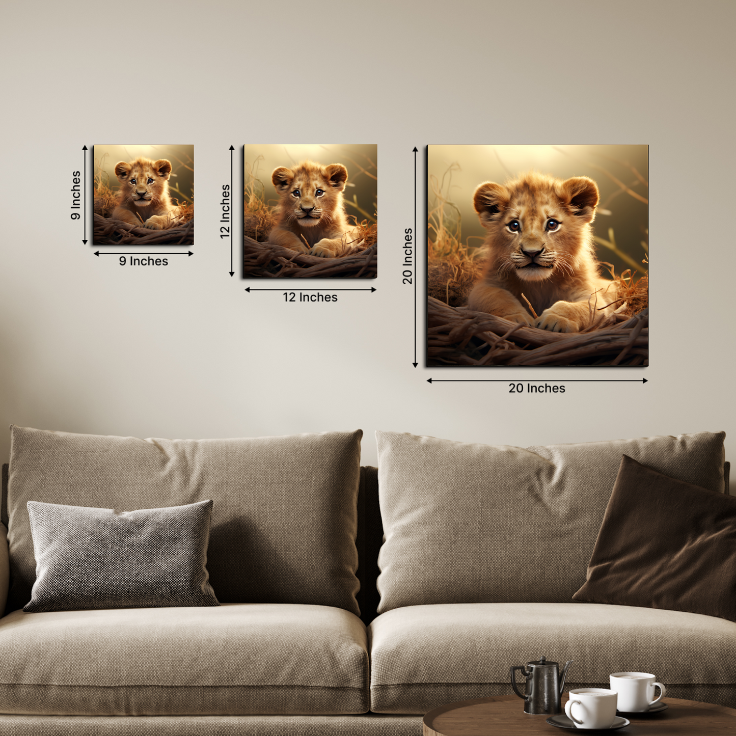 Cute Cub Wood Print Wall Art