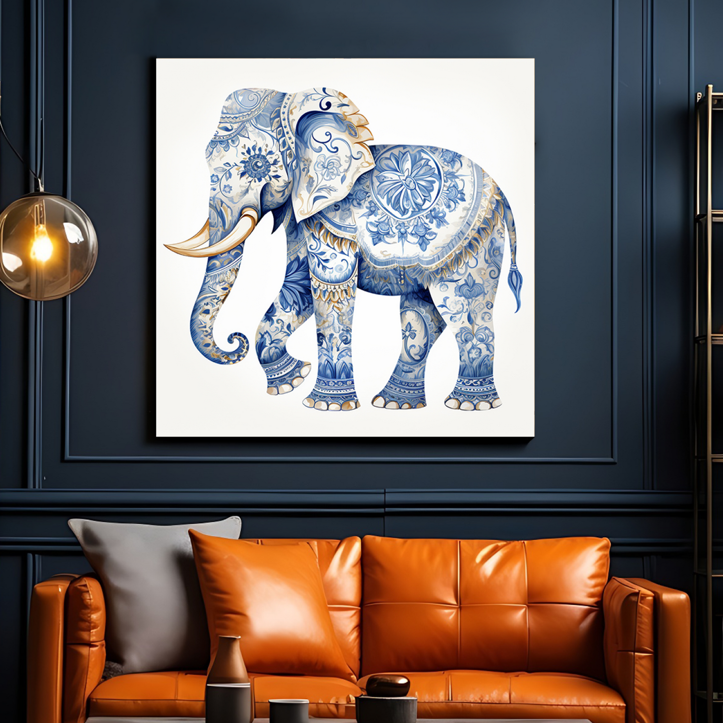 Baby Elephant Wood Print Wall Art For Prosperity and Luck