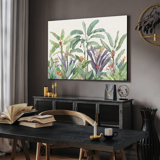 Tropical Plant Wood Print Wall Art