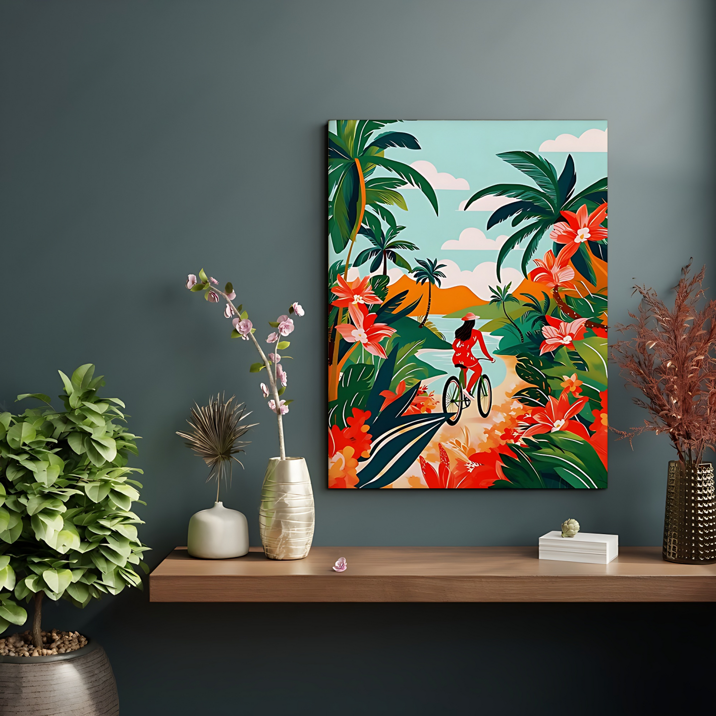 Hawaii Travel Tropical Wood Print Wall Art
