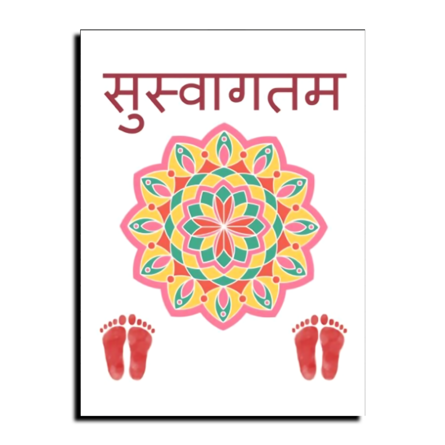 Suswagatam (सुस्वागतम) Quotes Wood Print Wall Art