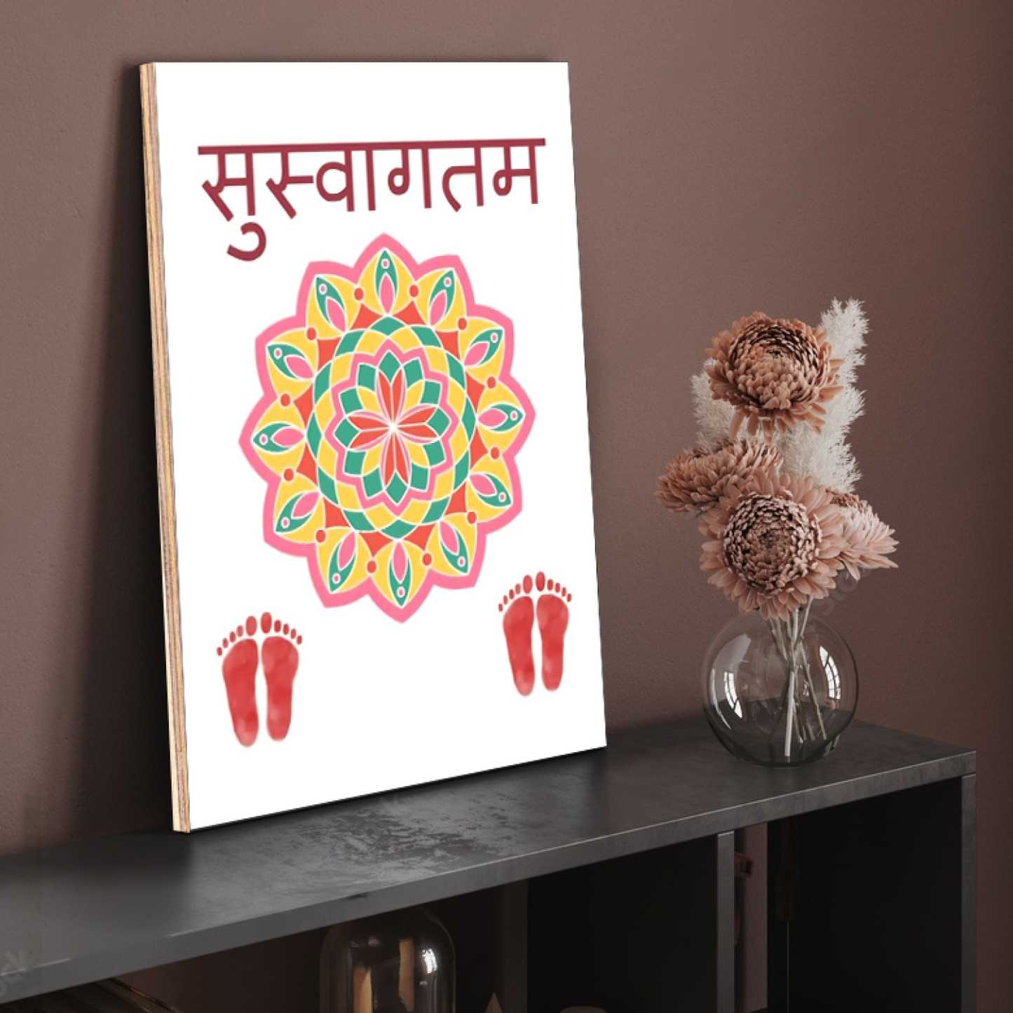 Suswagatam (सुस्वागतम) Quotes Wood Print Wall Art