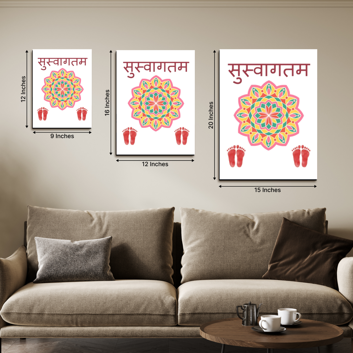 Suswagatam (सुस्वागतम) Quotes Wood Print Wall Art