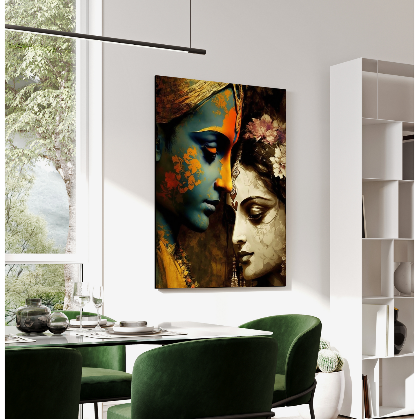 Radha Krishna Wood Print Wall Art (DOD)